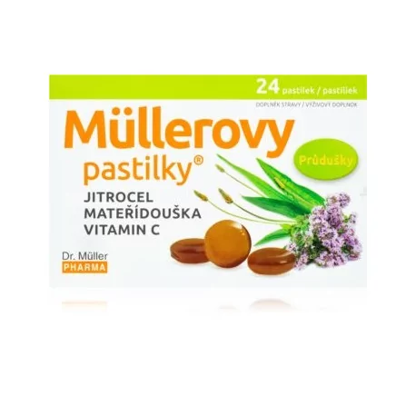 MÜLLEROVE pastilky so SKOROCELOM a MATERINOU DÚŠKOU 24 ks