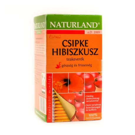NATURLAND ŠÍPKA IBIŠTEK ovocný čaj vrecúška 20 x 3 g 