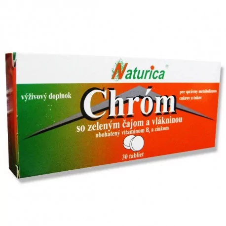Naturica CHROM so zeleným čajom a vlákninou tablety 30 ks