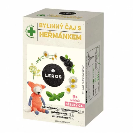 LEROS DETSKÝ BYLINNÝ ČAJ S RUMANČEKOM vrecúška 20 x 1,5 g