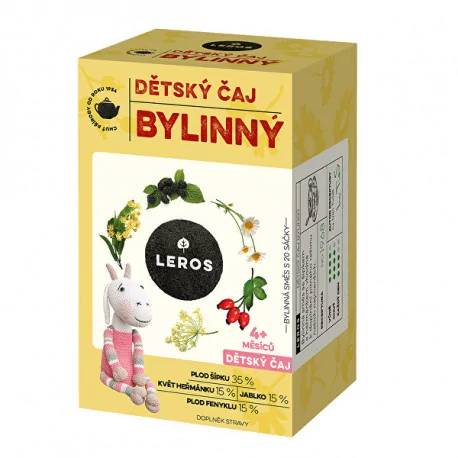 LEROS DETSKÝ ČAJ BYLINNÝ vrecúška 20 x 1,8 g 