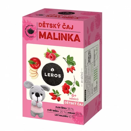 LEROS DETSKÝ ČAJ MALINKA vrecúška 20 x 2 g 