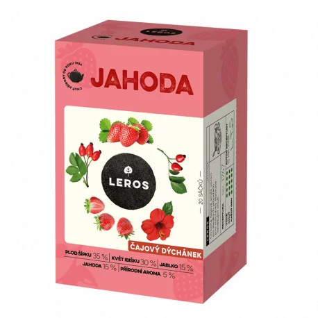 LEROS ČAJOVÁ CHVÍĽKA JAHODA ovocný čaj vrecúška 20 x 2 g