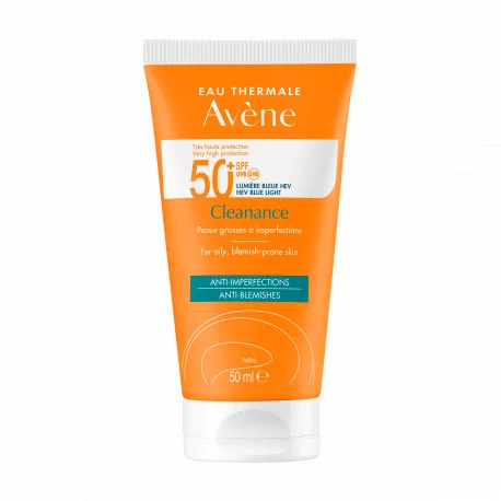 AVENE CLEANANCE SPF50+ slnečná ochrana pre citlivú pleľ 50 ml