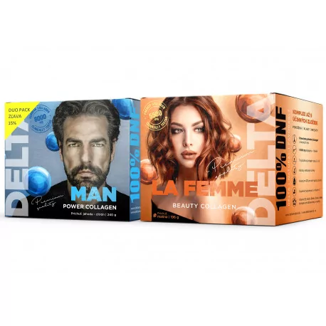 DELTA MAN & LA FEMME DUO PACK kolagén prášok 240 g a 196 g