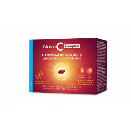 NOVO C KOMPLEX Lipozomálny vitamín C+D3 + zinok, kapsule 60 ks