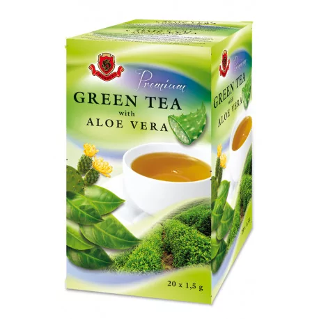 HERBEX Premium green tea s aloe vera zelený čaj 20 x 1,5 g 