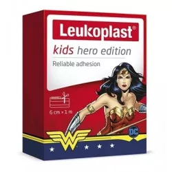 LEUKOPLAST KIDS HERO náplasť na rany 6 cm x 1 m pás 1 ks
