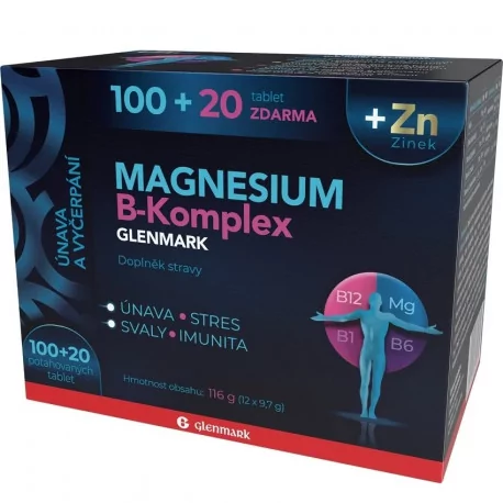 Magnesium B-Komplex+ZINOK tablety 120 ks