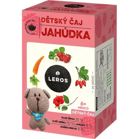 LEROS DETSKÝ ČAJ JAHÔDKA vrecúška 20 x 2 g 