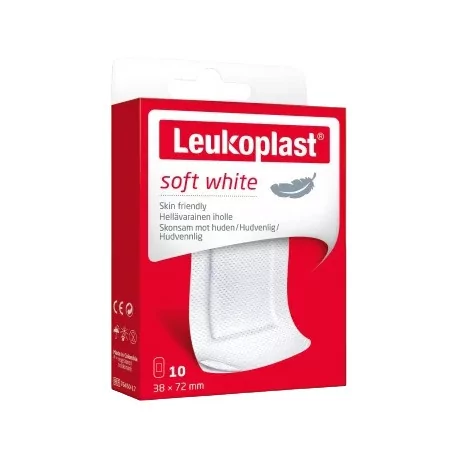 LEUKOPLAST SOFT WHITE náplasť na rany 38 x 72 mm 10 ks