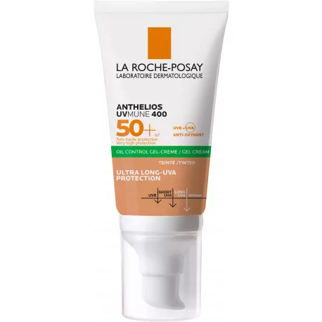 LA ROCHE-POSAY ANTHELIOS UVMUNE 400 SPF 50+ oil control gél-krém zafarbený 50 ml