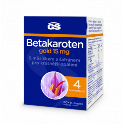 GS Betakarotén gold 15 mg kapsuly s nechtíkom a šafranom 120 ks