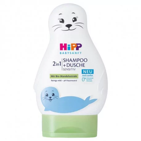 HiPP BABYSANFT Šampón na Telo a Vlasy 2v1 sensitiv, s výťažkom z Bio mandli 200 ml