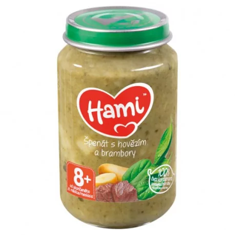 Hami príkrm Špenát s hovädzím a zemiakmi (od ukonč. 8. mesiaca) 200 g