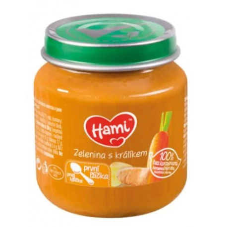Hami príkrm Zelenina s králikom prvá lyžička (od ukonč. 4. mesiaca) 125 g