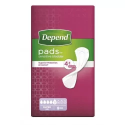 DEPEND SUPER inkontinenčné vložky pre ženy 11 x 36 cm savosť 638 ml 8 ks