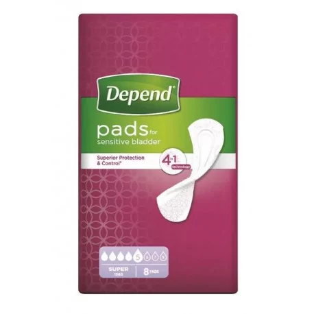 DEPEND SUPER inkontinenčné vložky pre ženy 11 x 36 cm savosť 638 ml 8 ks