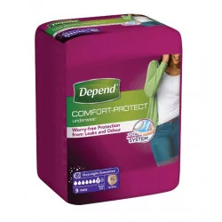 DEPEND SUPER XL pre ženy naťahovacie nohavičky 9 ks