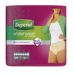 DEPEND SUPER S/M pre ženy naťahovacie nohavičky 10 ks