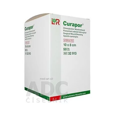 CURAPOR KRYTIE NA RANY S VANKÚŠIKOM 10 x 8 cm chirurgické samolepiace sterilné 50 ks