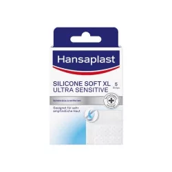 Hansaplast SILICONE SOFT XL ULTRA SENSITIVE náplasť 5 ks
