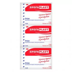 3M SPOFAPLAST Náplasť textilná 7,6 cm x 5,1 cm 3 ks