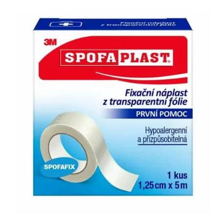3M SPOFAPLAST Náplasť fixačná transparentná 1,25 cm x 5 m 1 ks