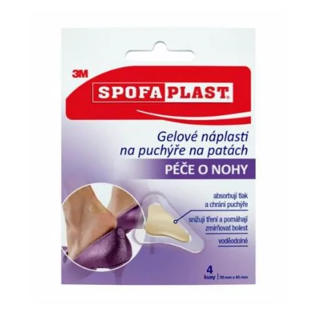 3M SPOFAPLAST Gélové náplasti na pľuzgiere na pätách 70 x 45 mm 4 ks
