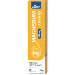VITAR MAGNÉZIUM 375 mg tablety s príchuťou ananásu 20 ks