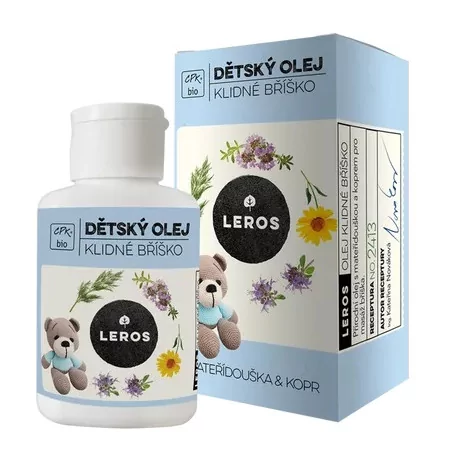 LEROS BIO DETSKÝ OLEJ POKOJNÉ BRUŠKO s materinou dúškou a kôprom 60 ml