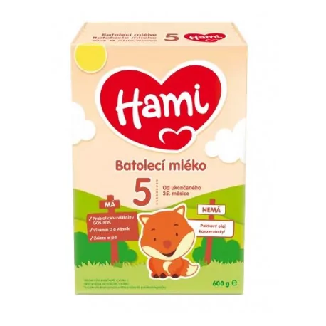 Hami 5 Batoľacie mlieko mliečna výživa v prášku (od ukonč. 35. mes.) 600 g