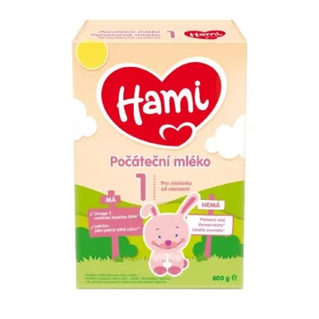 Hami 1 Počiatočné mlieko dojčenská mliečna výživa v prášku (od narod.) 600 g