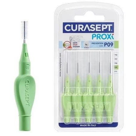 CURASEPT PROXI PREVENTION P09 Zelené medzizubné kefky 6 ks