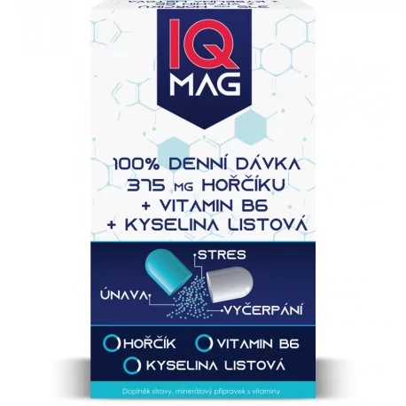 NaturProdukt IQ MAG Horčík + B6 + kyselina listová kapsuly 60 ks