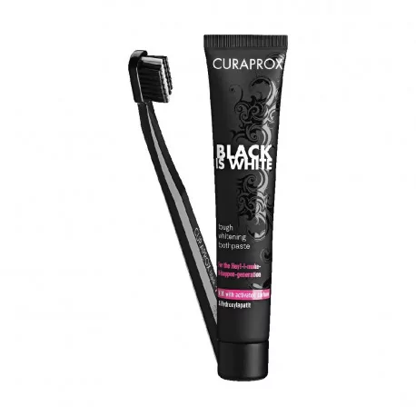 CURAPROX Black is White zubná pasta + CS 5460 zubná kefka 1 set