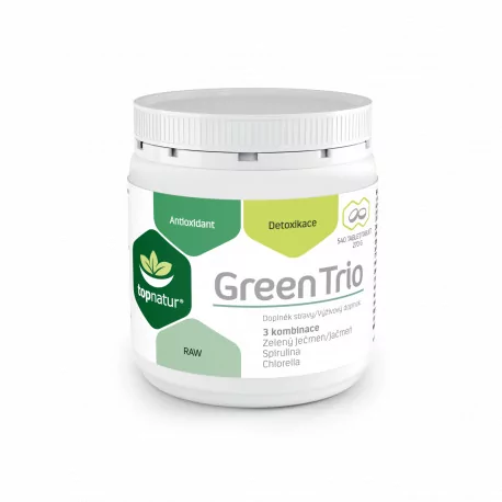 topnatur GREEN TRIO (spirulina, chlorella, zelený jačmeň) tablety 540 ks