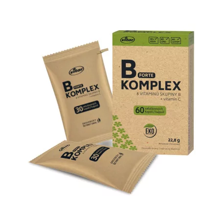 VITAR B-KOMPLEX FORTE + vitamín C kapsuly 60 ks