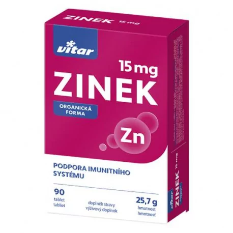 VITAR Zinok 15 mg tablety 90 ks
