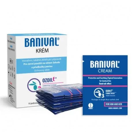 BANIVAL krém (na balanopostitidy, OzoilE) vrecká 10 x 3 ml 30 ml
