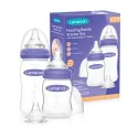 LANSINOH Štartovací set dojčenských fliaš 1ks 160 ml + 1ks 240 ml + cumle NaturalWave 3 
