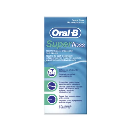 Oral-B Super floss ZUBNÁ NIŤ 50 ks