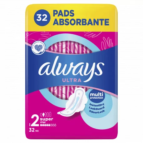 Always Ultra Quattro Super Plus Vložky 32 ks