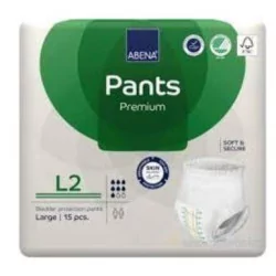 ABENA Pants Premium L2 navliekacie plienkové nohavičky boky 100-140 cm savosť 1900 ml 15ks