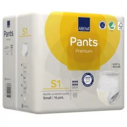 ABENA Pants Premium S1 navliekacie plienkové nohavičky boky 60-90 cm savosť 1400 ml 16 ks