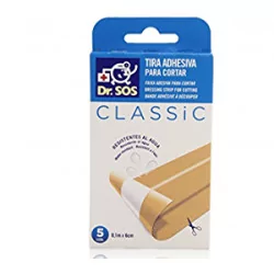 Dr. SOS Classic náplasť pásy vodeodolné (10cmx6cm) 1x5 ks