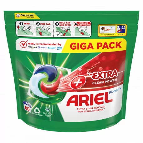 Ariel Extra Clean Gelové tablety 60 ks 