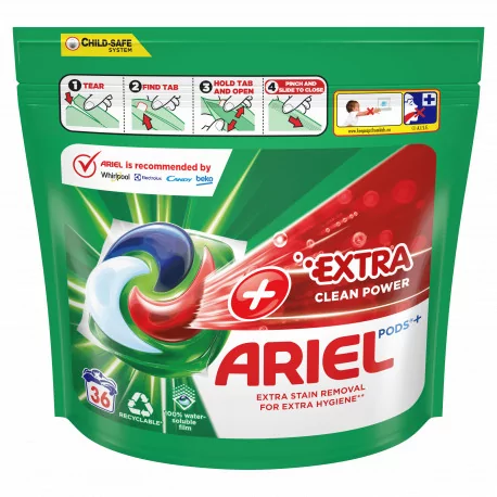 Ariel Extra Clean Gelové tablety 36 ks 