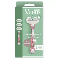 Venus Rosegold Deluxe Smooth Sensitive Strojček + 3 ks NH