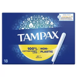 Tampax NON-PLASTIC Regular 18 ks